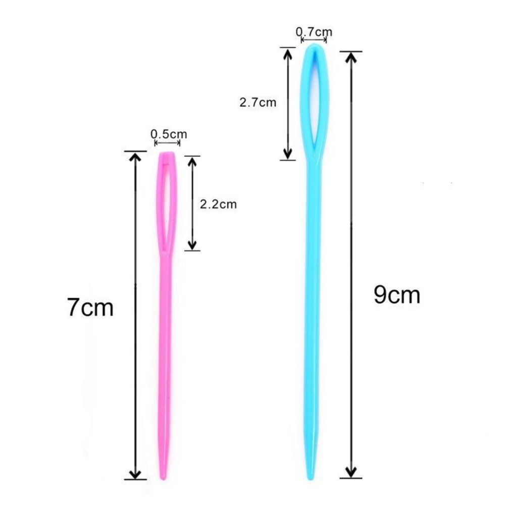 New 20 pcs Set Plastic Sewing Needles New Knitting Yarn Wool Crochet Needles Handmade Stitching Safety Pins Accessories