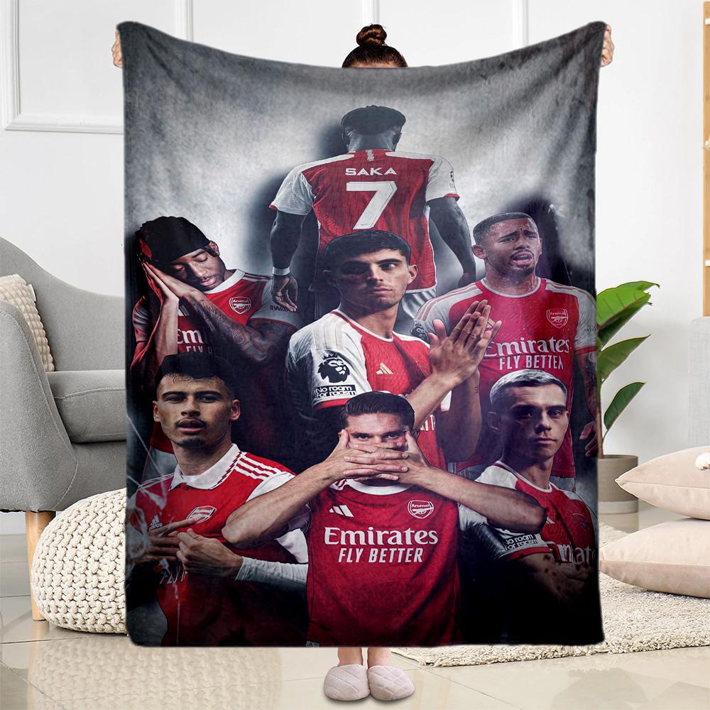 Arsenal Blanket Soft Warm Cozy Perfect for Picnics Chair Livingroom for All Seasons Playful Design Gifts For Family Or Friends