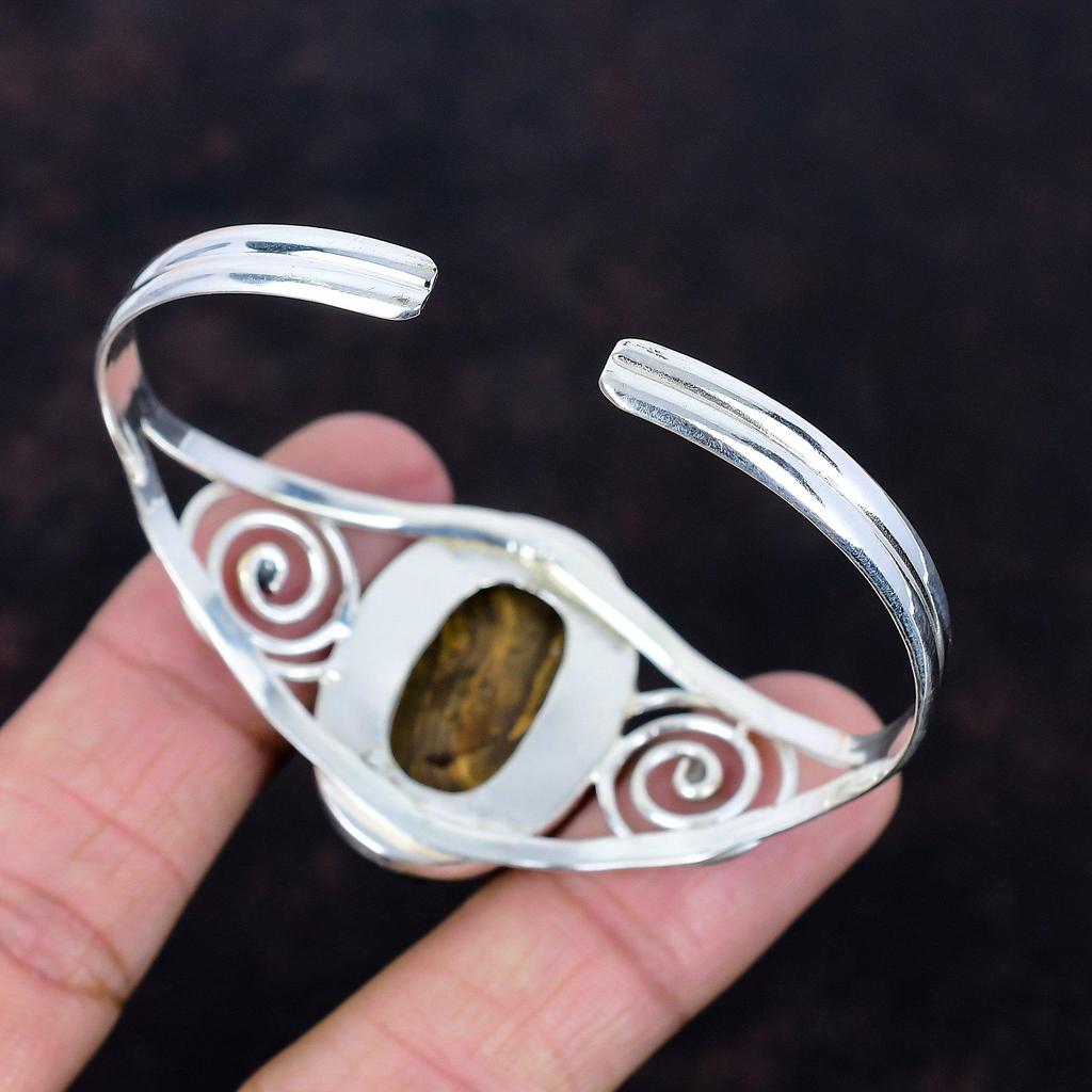Ethopian Opal In Boulder Opal Cuff Bracelet 925 Sterling Silver Bangle Gemstone Adjustable Cuff Bracelet Handmade Jewelry Gifts for Mother