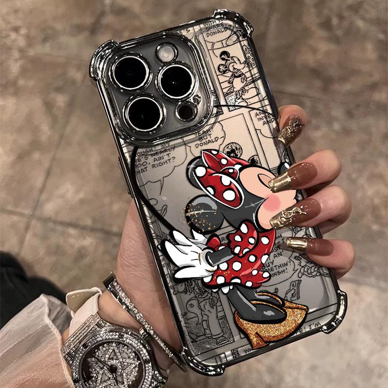 

Lovely M-Mickey Minnies Plating Phone Case For Samsung A37 A57 A07 A36 A16 A06 A35 A55 A25 A15 A54 A34 A24 A14 A05 A04 4G 5G Samsung A06 4G