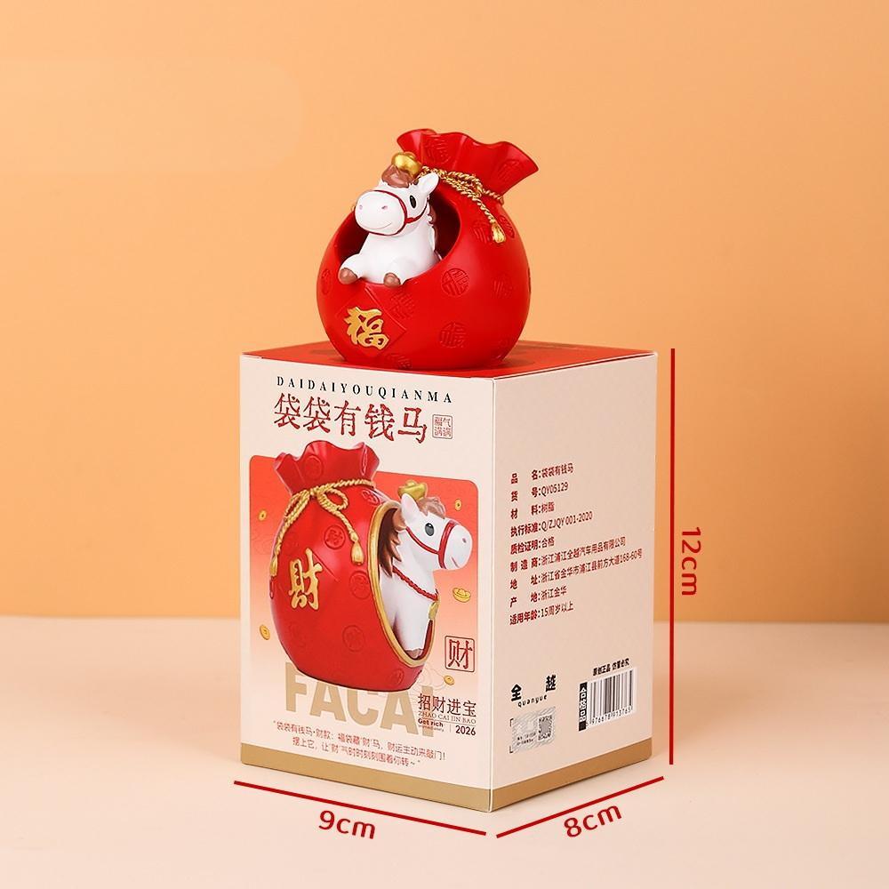 Hot Sale Lucky Horse Year Zodiac Figurine Resin Craft New Year Gift Home Decoration Annual Meeting Gift