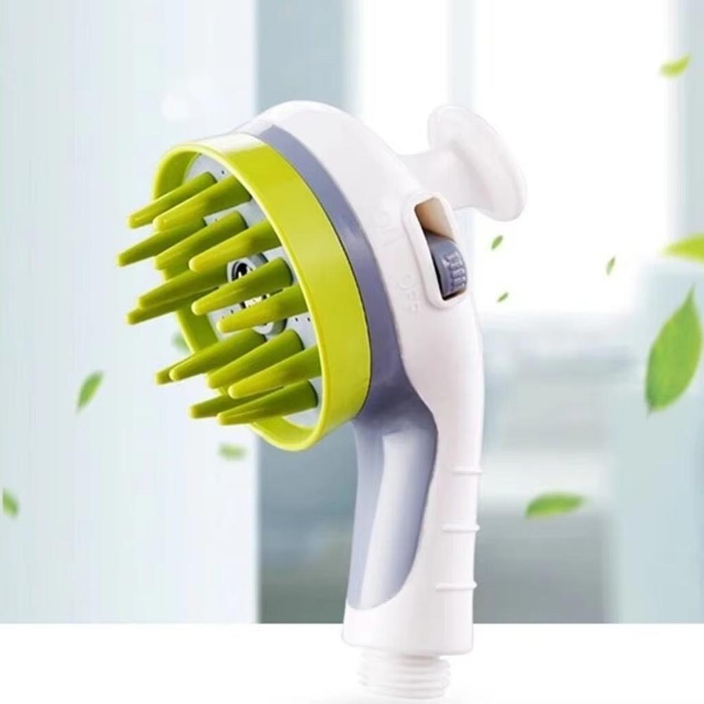 NAHANGPET Dog Shower Attachment, Dogs Shower Sprayer Attachment with Massage Head, Dog Shower Brush for Bathroom Shower Arm