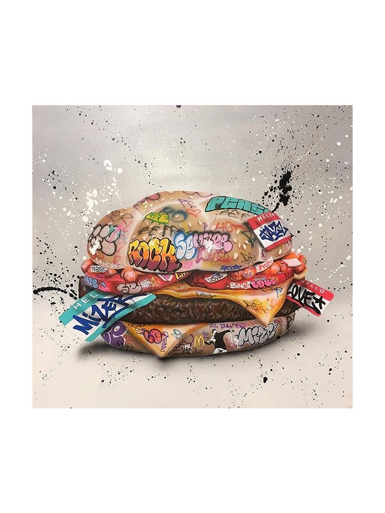 Graffiti-Kunst, Gamepad, Fingergeste, Löwe, Poster und Drucke, abstrakte Leinwandmalerei, Wandkunst, Bilder für Zuhause, Raumdekoration