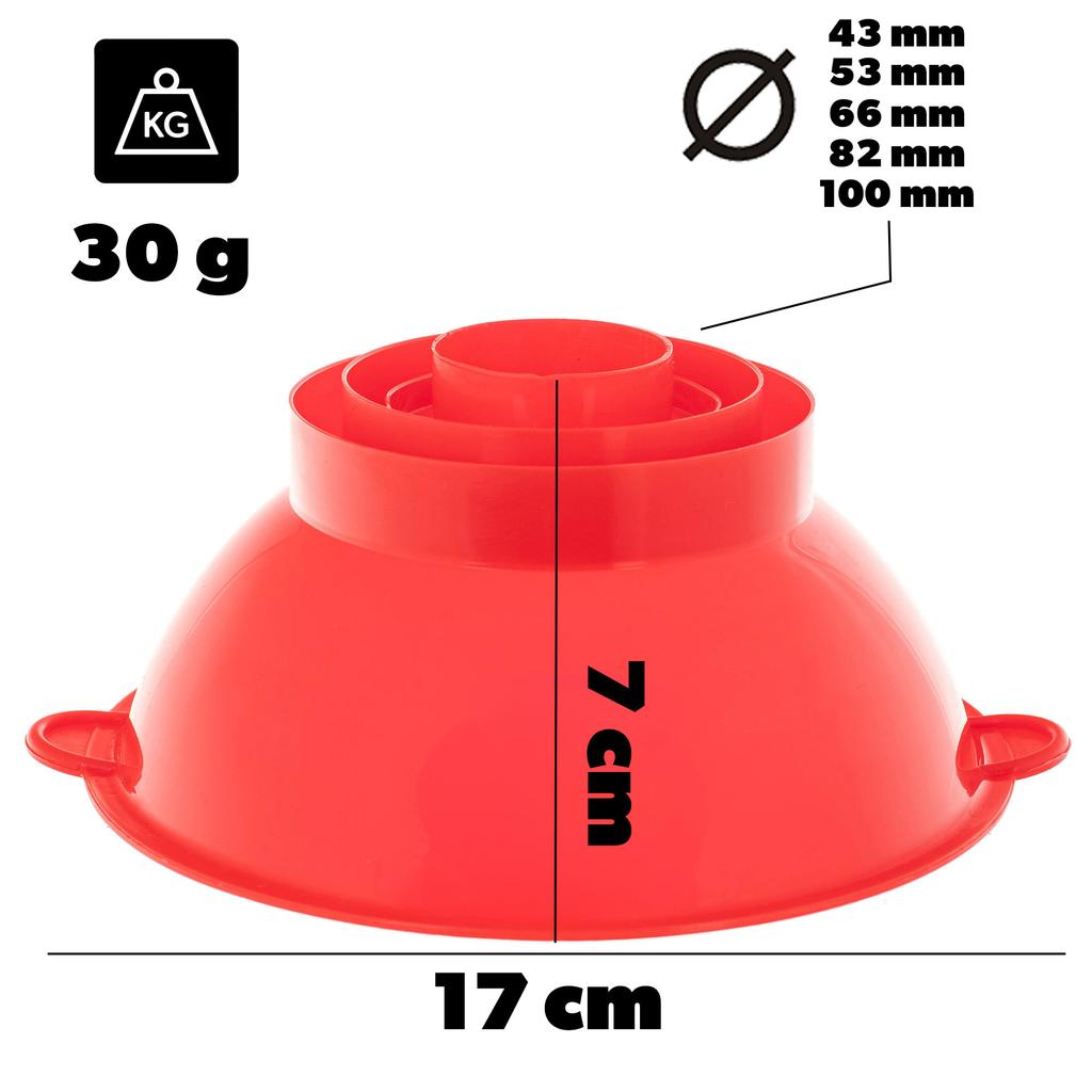 KADAX Lejek Plastikowy Kuchenny Do Słoików 