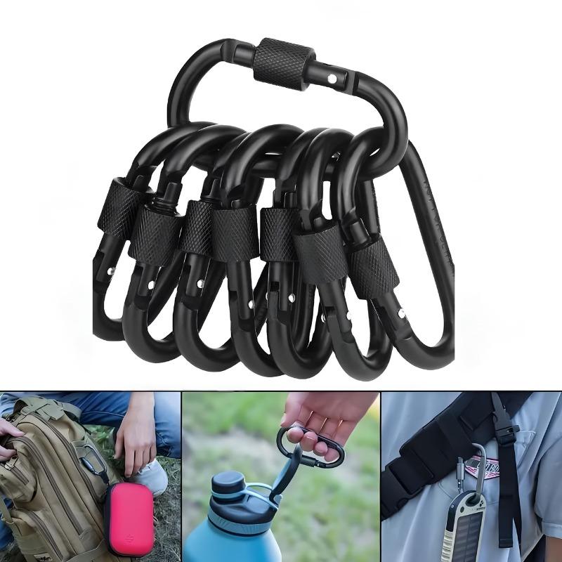 1/5pcs Carabiners, Made of Sturdy Metal, Featuring a Stylish Design And Adjustable Features, Perfect for Outdoor Activities