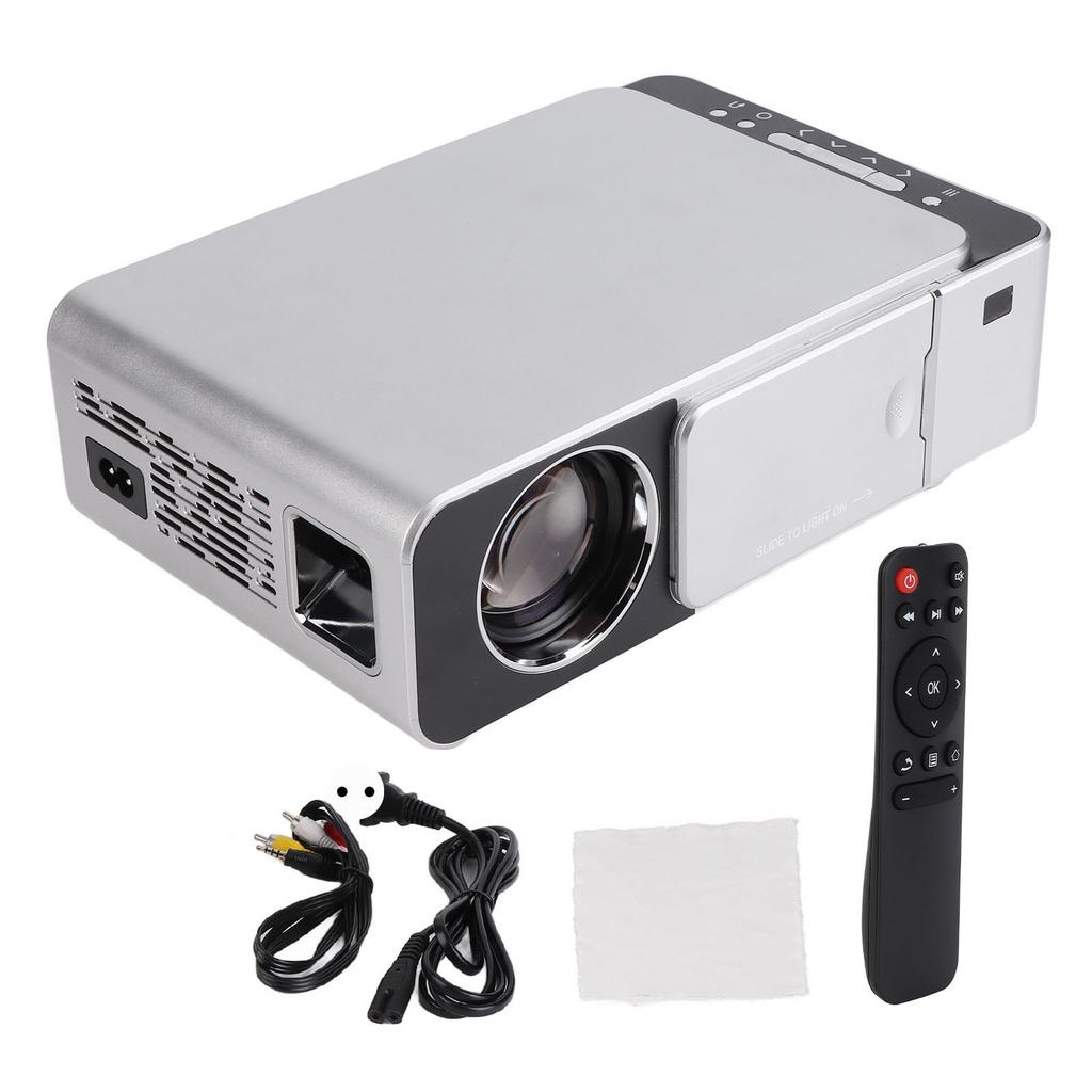 Mini 1080P HD Projector Portable WiFi LED Home Theater Movie Projector AC  Silver