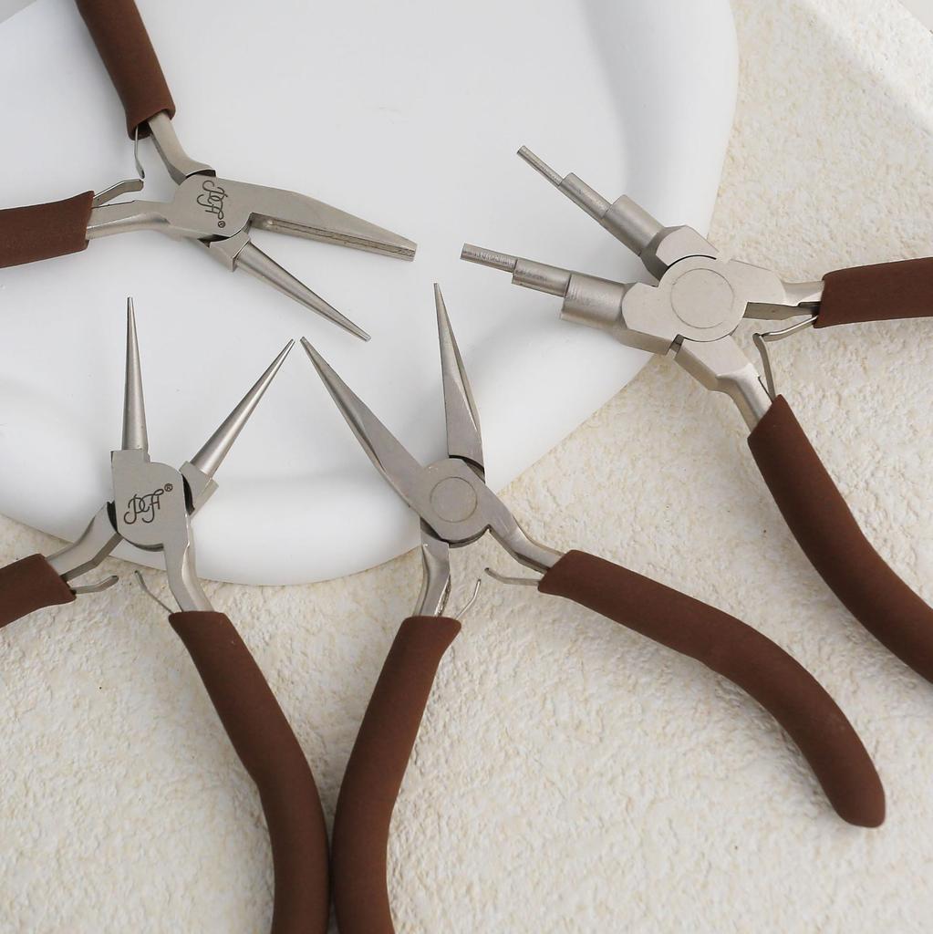 DIY Multifunctional Jewelry Pliers: Pointed Nose, Six-Section Wire Wrap, Double Round, Bead Pressing Pliers
