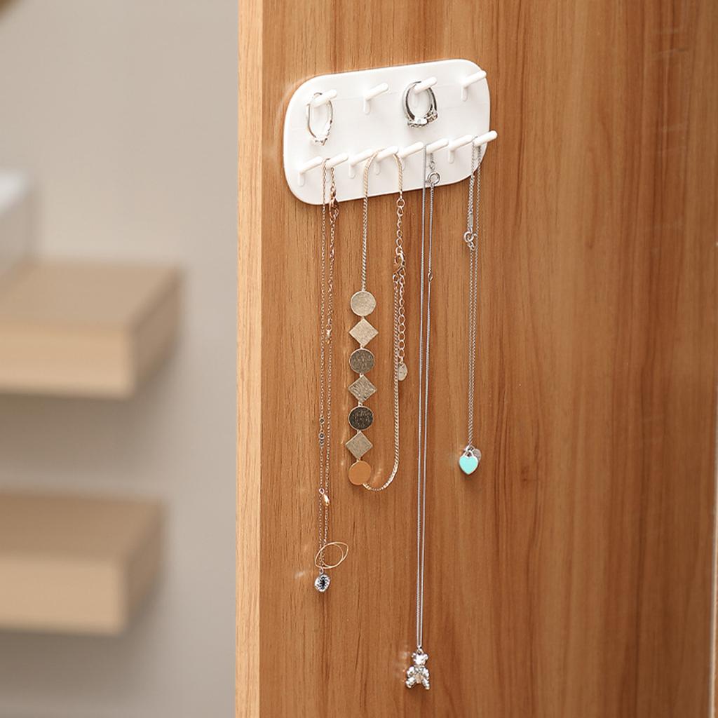 Self-adhesive Necklace Holder Plastic Necklace Organizer Wall Mounted for Necklace Jewelry Bangles Bracelets and Rings