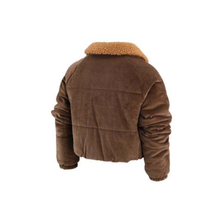 Nike Logo-Print Zip-Up Kragenjacke Damenjacken Braun DQ6931-259