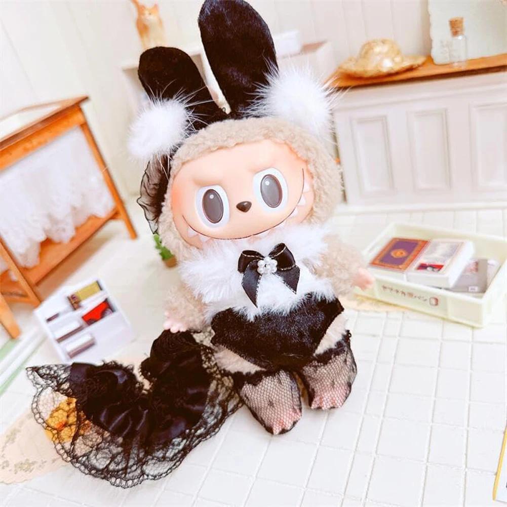 Cute Labubu The Monsters Box Toy Sweetheart Vinyl Doll Kawaii Backpack Pendant Decoration Plush Doll Clothes Gifts