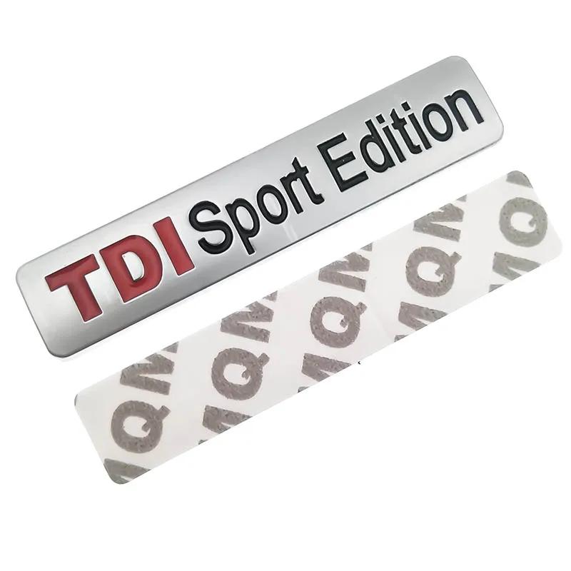 Metal Red TDI Sport Edition Logo Turbo Car Letter Sticker Emblem Chrome Badge Decals for POLO GOLF CC TT JETTA GTI TOUAREG
