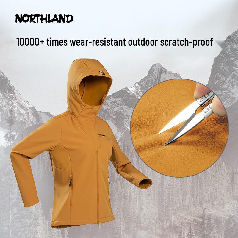 NORTHLAND Women's Fleece-Lined Softshell Hooded Hiking Jacket NXJFH2472E