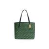 New City Printed Coated Canvas With Smooth Leather Tote Bag, Shopping Bag, Handbag, Shoulder Bag Women's Green CF342-IMGRN