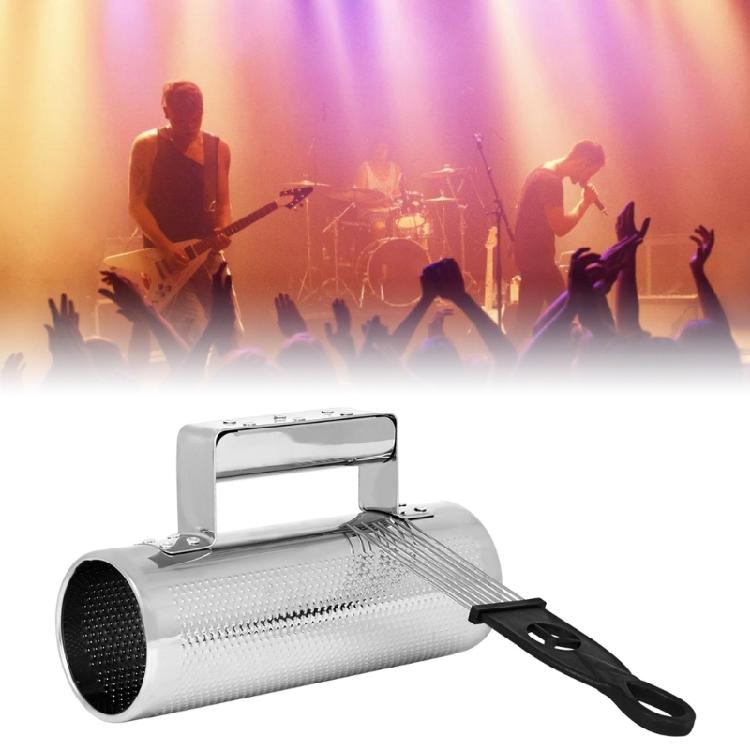 Metalowe Guiro Instrument Perkusyjny Narzędzie Treningowe ze Skrobakiem, Guiro Szejker Latynoski Instrument Perkusyjny Akompaniament Zespołu Muzycznego