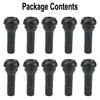 10Pcs Valve Stems Snap In Type Rubber Tool Tubeless Tyre Replacement Black Cap