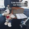 "Uroczy Pudełko na Chusteczki Samochodowe w Kształcie Psiej Głowy na Wewnętrzny Podłokietnik"