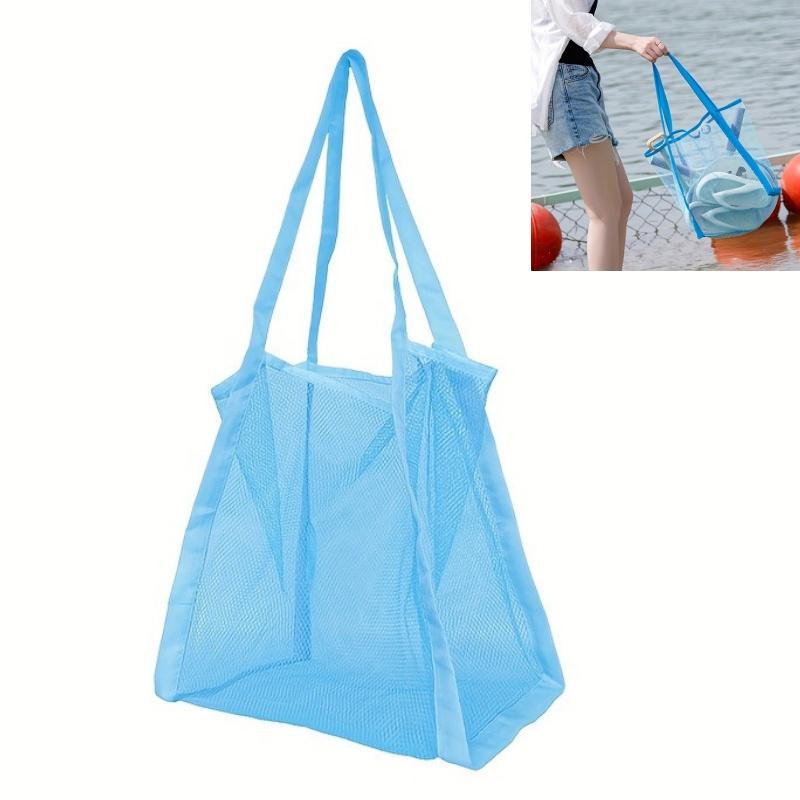 Outdoor Beach Mesh Bag Sand Away Foldable Portable Kids Beach Clothes Bags Toy Storage Sundries Organiser Bag Backpack