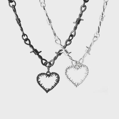Collana Spine d'Amore: Ciondolo Trendy Hip-Hop Spina Nera per Uomo e Donna