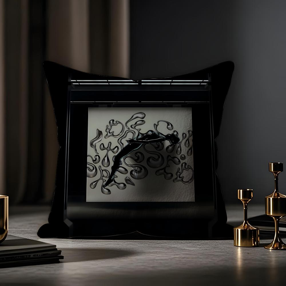 

Doechii Album Cushion Cover Anti-dustmite Pillowcase Invisible Zipper Silky Short Plush Sofa Cushion Cover 30X30cm