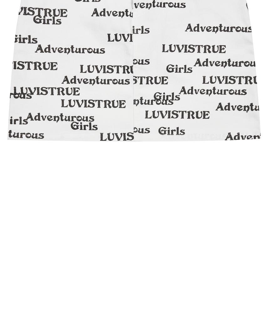 Love Is True Mz Adventurous Glitter Skirt(White)