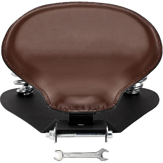 Motorcycle Drive Seat Bobber Solo Seat with Spring Base Mounting Bracket Kit Replacement for Harley Davidson Sportster XL 883 12