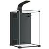 36L Tempered Glass Home Aquarium with Integrated Filter and LED Light, 30x30x45.5 cm, Black