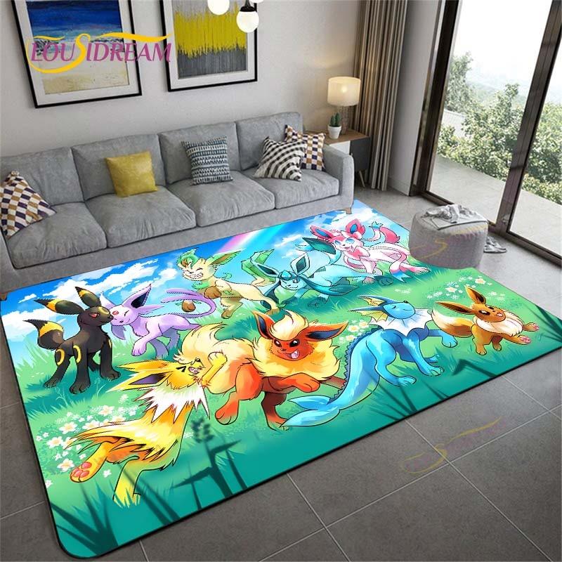 Pikachu Anime Pokemon Carpet Kids Carpets Living Room Tea Table Mats Bedroom Rug Washable Floor Mats Household Area Mat Dinosaur Rug