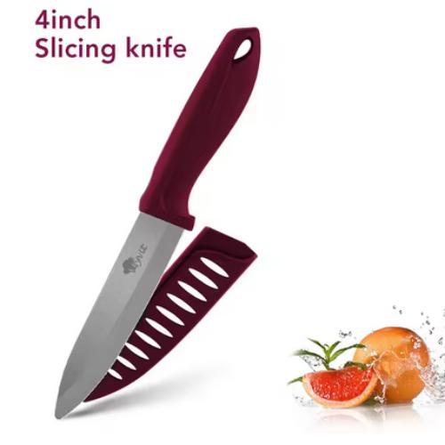 Ceramic Knife 3 4 5 6 Inch Sharp Kitchen Chef Knives Utility Slicer Paring Serrated Bread Meat Cleaver with Sheaths Black Blade