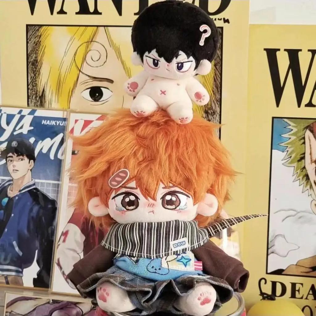 20cm Anime Action Hinata ShoyoCotton Dolls Anime Haikyuu Dolls Cute Dress-up Puppet Toys for Kids Adults Collectible Gifts