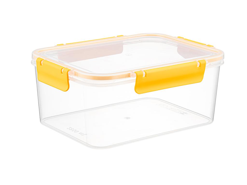 Pojemnik Do Żywności Plastikowy Prostokątny Clip Guard 2,85L Żółty