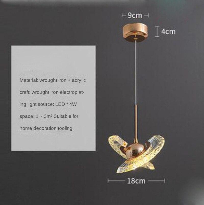 Metal+Acrylic Hanging Living Room Bedroom Indoor Lighting Home Decor