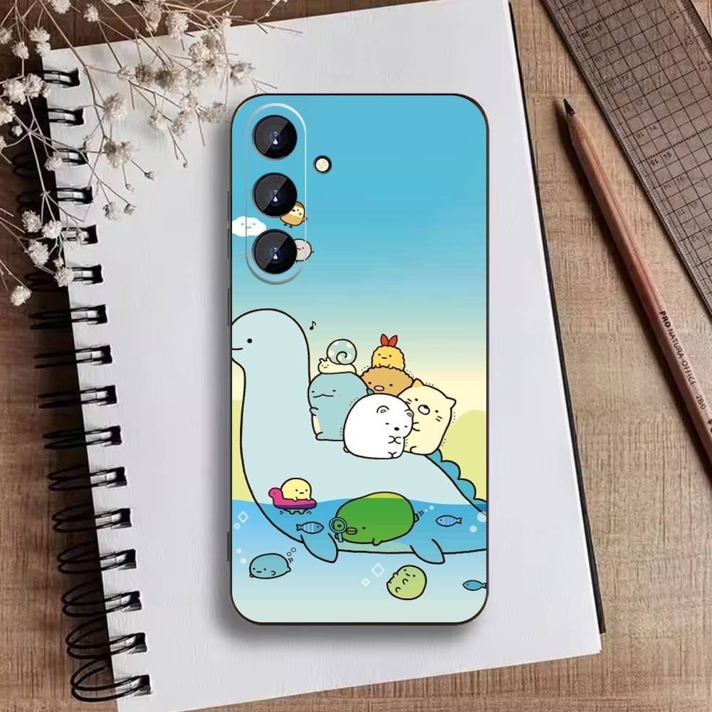 

S-Sumikko Gurashi Phone Case For Samsung Galaxy A73,21,22,32,71,53,52,51,80,5G Soft Black Cover Samsung a72