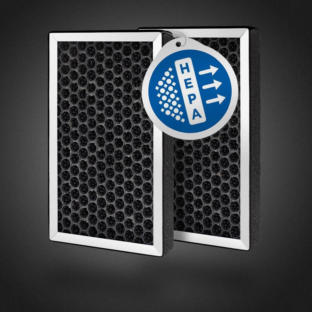 2 Pieces/Set For Tesla Model 3 Model Y HEPA Activated Carbon Air Filter Air Conditioner Filter Element Replacement Kit W/tools