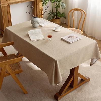 Tovaglia Moderna in Stile Cinese in Cotone Lino - Design Rettangolare Monocolore per Sala da Pranzo o Sala da Tè