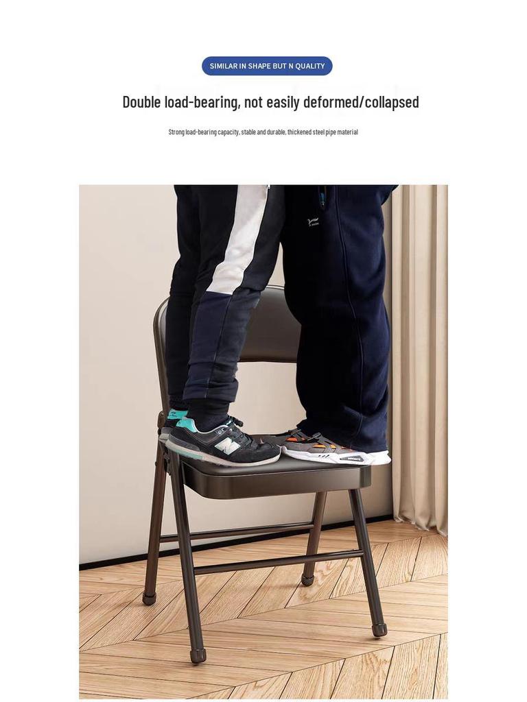Folding Office & Dining Chair: Easy Storage, No Assembly Needed