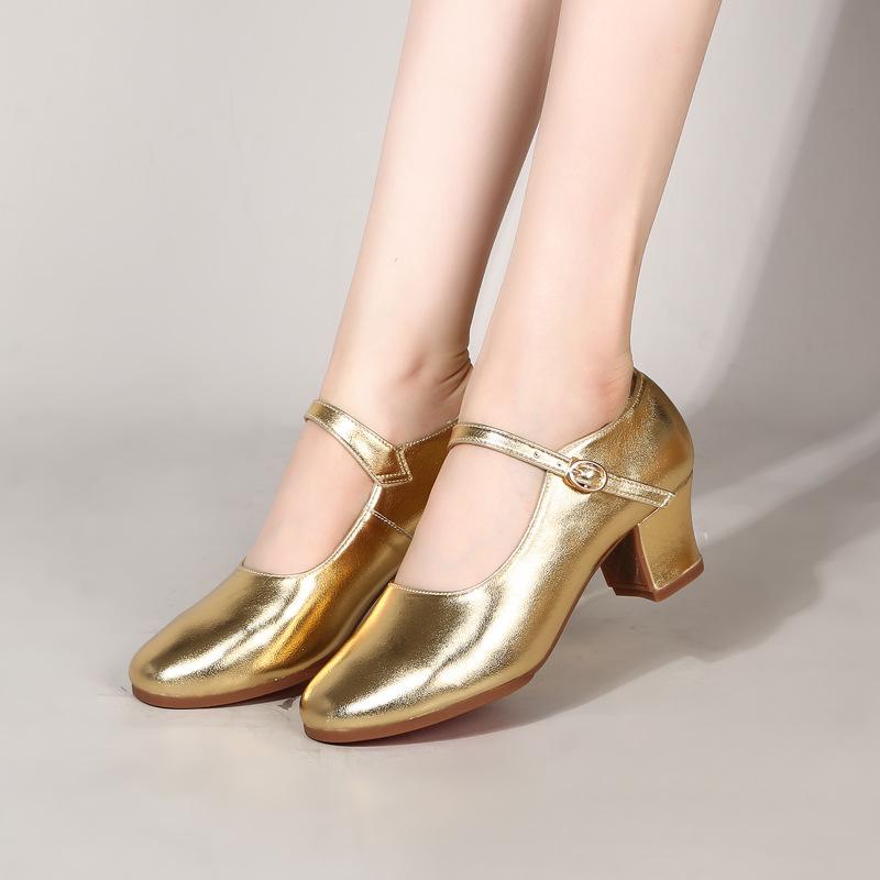 2025 New Square Dance Shoes Dancing Shoes Women's Soft-soled Dance Shoes Summer Dance Shoes High Heels Training Teacher Shoes