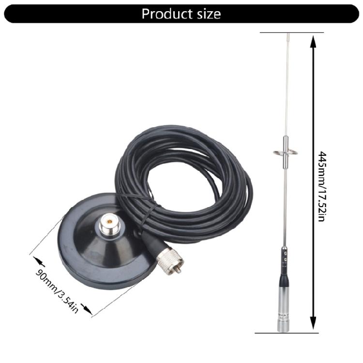 Antenna PL259 Connector Double Band UHF/VHF 144/430MHz 2.15/3.0dBi NL770S Car Radio Antenna