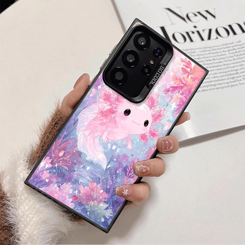 Axolotl Cartoon Süß Stoßfest Handyhülle für Samsung Galaxy S26 Edge S25 Ultra S24 FE S23 Plus S21 Hülle Anti-Fall Fundas