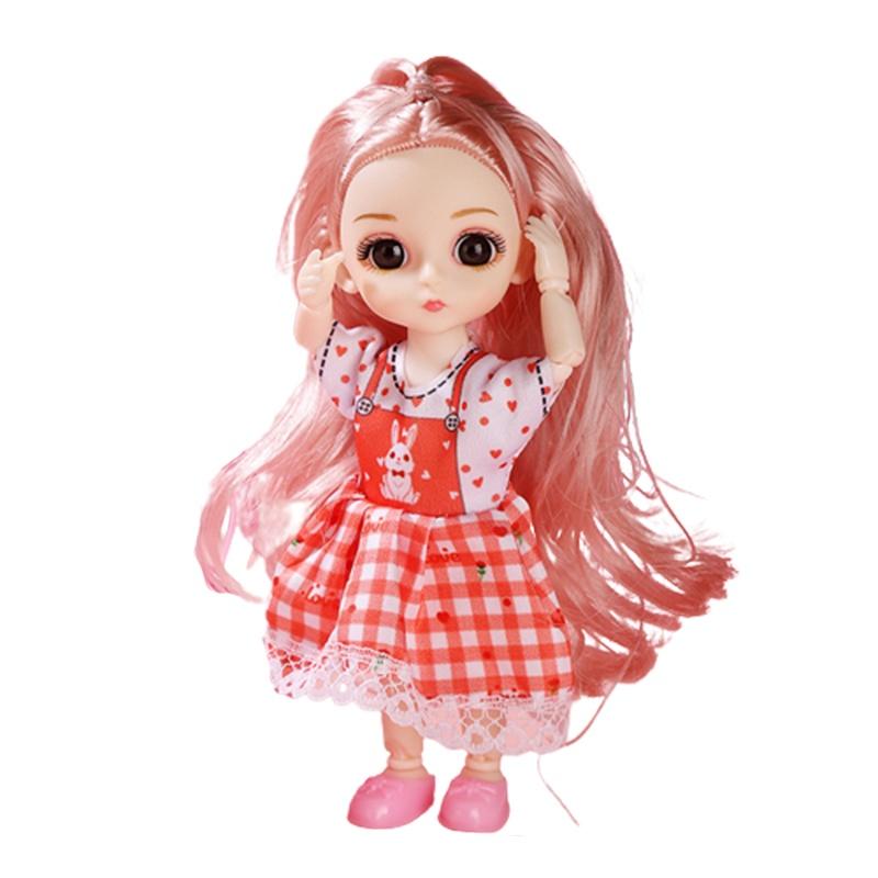 1/12 6,6 Zoll Bjd Prinzessinnenpuppen Niedliche Bewegliche Gelenke Kinder Geburtstagsgeschenk