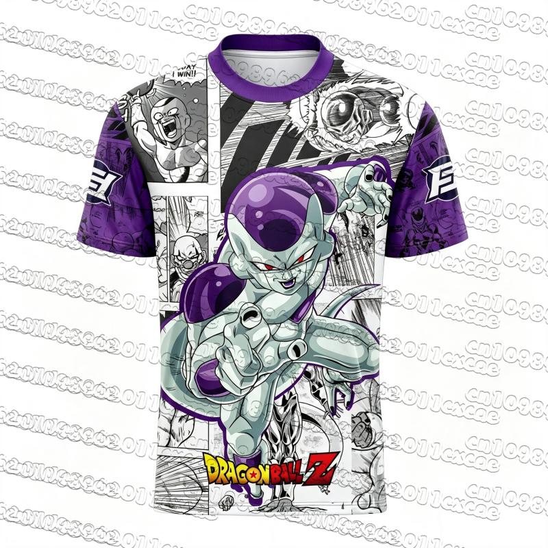 Dragon Ball Black Goku Men T‑Shirt Manga Collage 3D Anime Print Summer Short Sleeve Sport Outfit Unisex Casual Tops