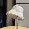 Ribbon Women Fisherman Hat Lace Up Summer Sun Hat Casual Lace Flower Bucket Hat  Ladies