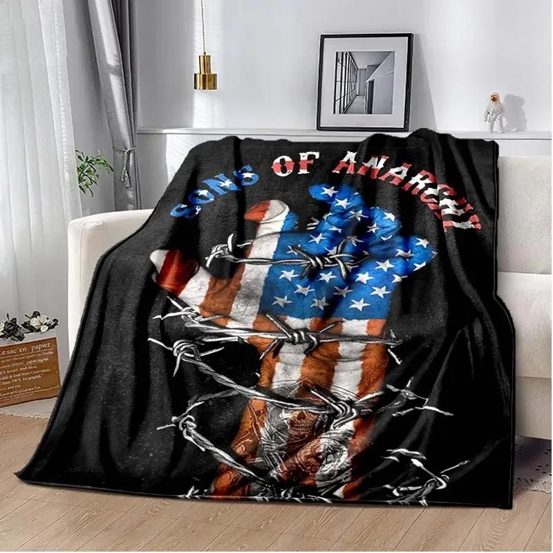 Jax Teller SONS OF ANARCHY Charlie Hunnam Throw Blanket Shawl Cloak Bedroom Living Room Sofa Couverture Chaude Manta Caliente