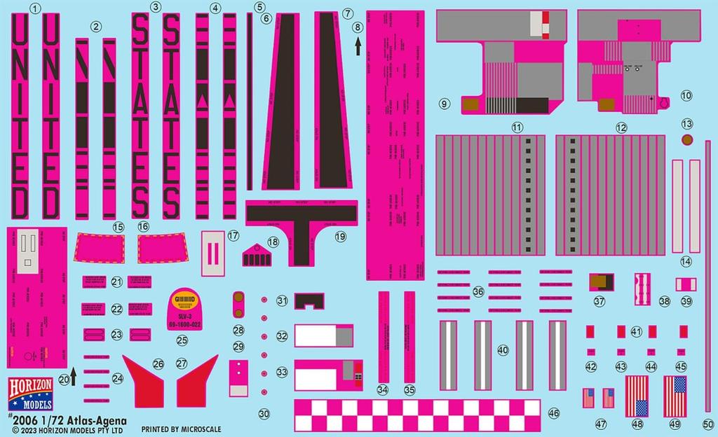 PLATZ Horizon Model Atlas Agena Rocket Plastic Model HM2006 1/72 (Rocket)