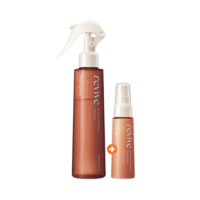 

[Healing Bird] Revive No-Wash Treatment Ultra Shine Set (200ml + 32ml) - Instant Gloss & Damage Recharge