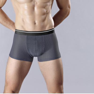 Plus Size Herren-Boxershorts aus Eisseide mit ausgehöhlter, atmungsaktiver Unterhose