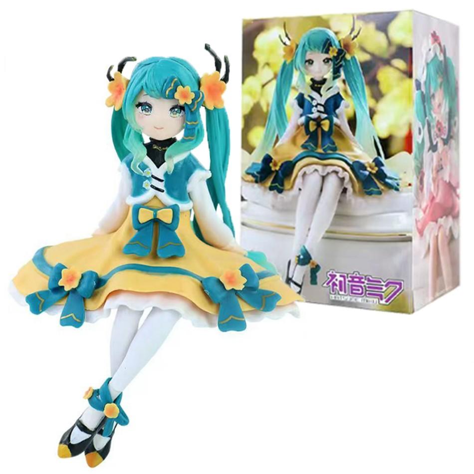 In Stock  Hatsune Miku Noodle Stopper Flower Fairy Series -Anemone Ver.- 14CM PVC Anime Action Figures Model Collection Toy