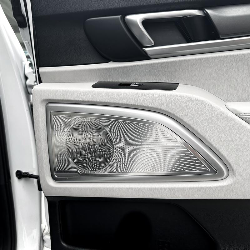For Kia Telluride -2025 Accessories Stainless Steel Black Silver Audio Car Door Speaker Loudspeaker Frame Trim Cover LHD/RHD