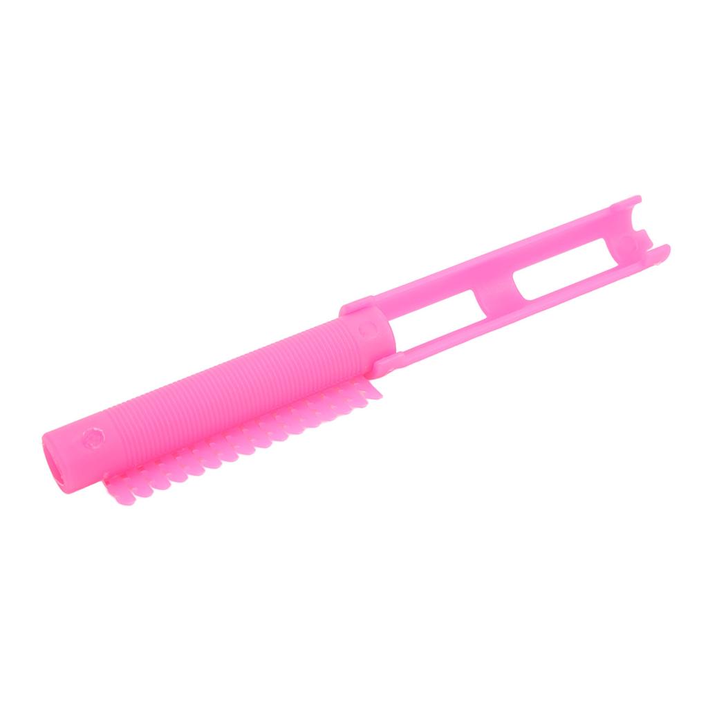 25pcs Hair Perm Rods Hollow Out Smoothing Teeth Hair Styling Curling Rod Set for Salon Barber Pink