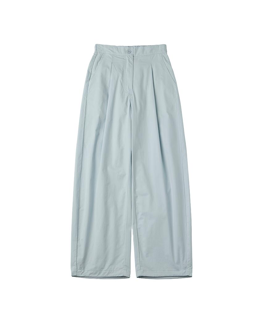 DANGLEDROP Dgdp Balloon Fit Curved Cotton Elastic Waist Pants_Sky Blue