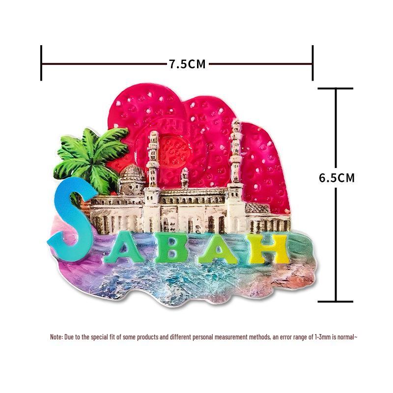 Sabah Semporna Fridge Magnet - Creative Souvenir Decoration
